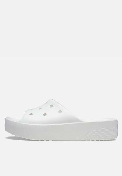 Crocs - Classic platform slide - white