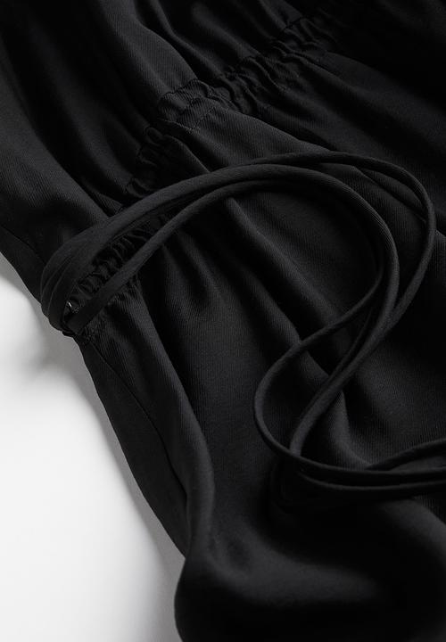 H&M - Long off-the-shoulder dress - black