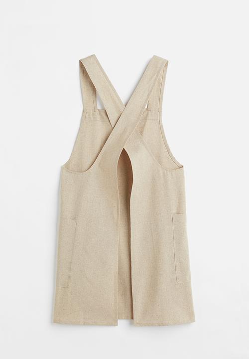 H&M - Linen-blend apron - light beige