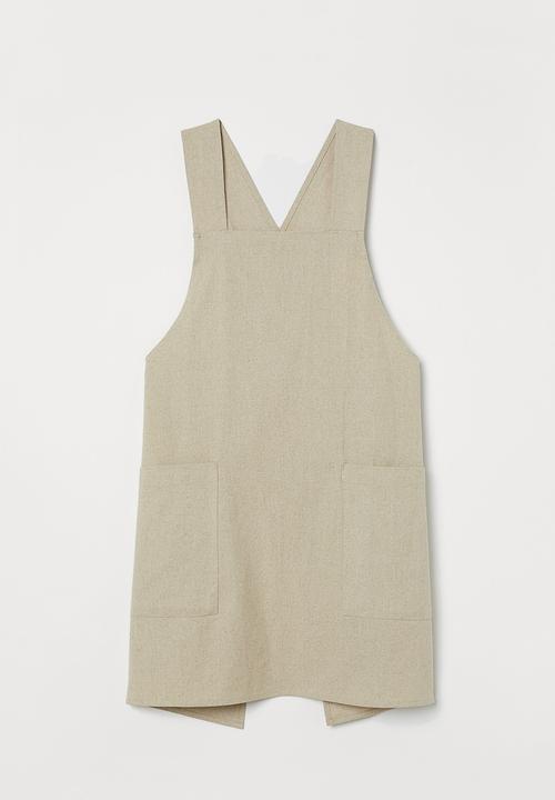 H&M - Linen-blend apron - light beige