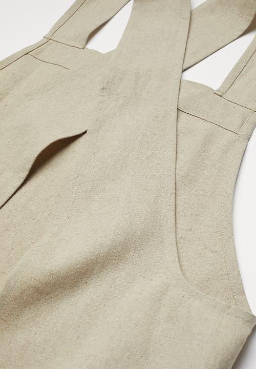 H&M - Linen-blend apron - light beige