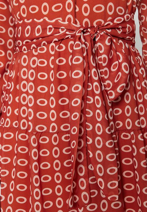 Trendyol - Modest button down maxi dress - orange