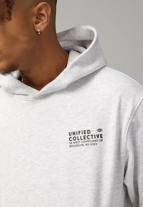 Factorie - Relaxed unified hoodie - silver marle/unified lockup