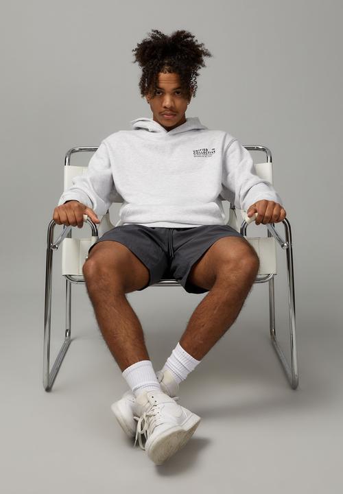 Factorie - Relaxed unified hoodie - silver marle/unified lockup