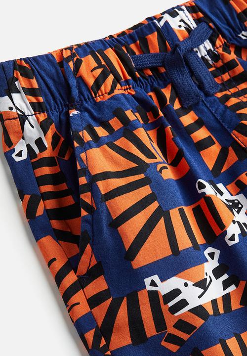 H&M - Cotton shorts - blue tigers 