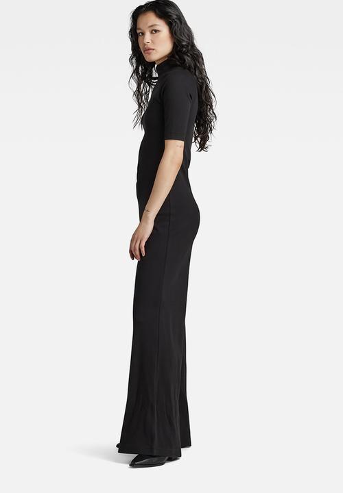 G-STAR - Wide leg jumpsuit short sleeve - dk black