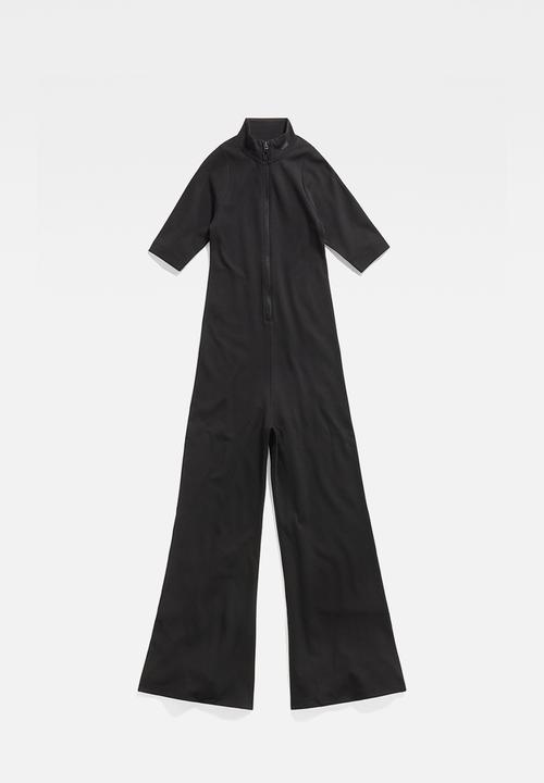 G-STAR - Wide leg jumpsuit short sleeve - dk black