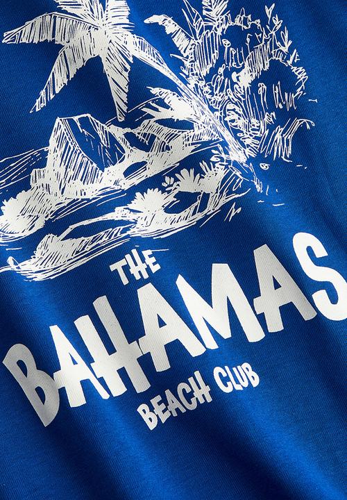 H&M - Fitted cotton top - bright blue bahamas 