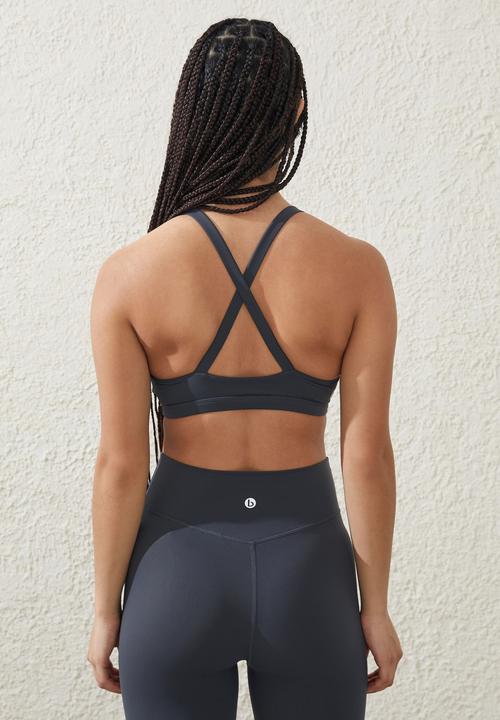 Cotton On - Ultra luxe strappy back crop - element blue