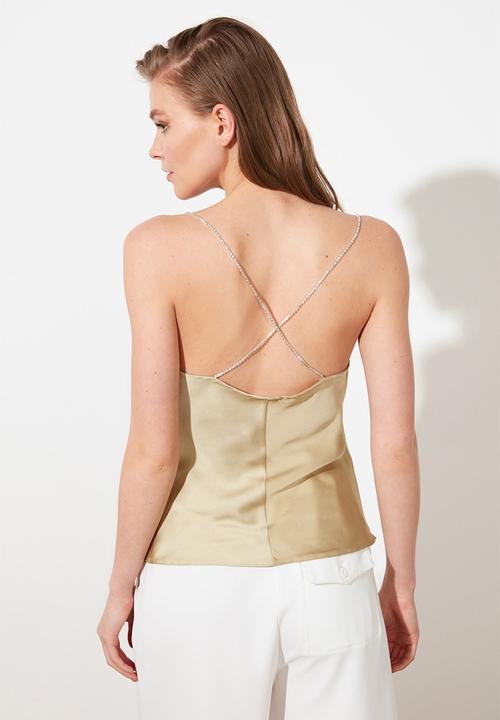 Trendyol - Cowl neck blouse - green