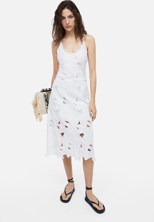 H&M - Embroidered dress - white