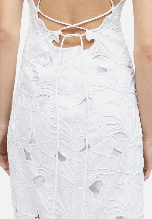 H&M - Embroidered dress - white