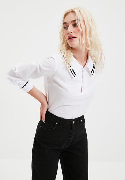 Trendyol - Peter pan collar shirt - white