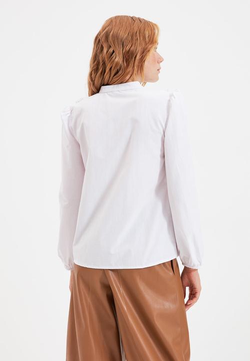 Trendyol - Regular long sleeve shirt - white