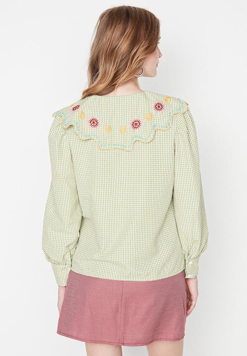 Trendyol - Plaid shirt - green