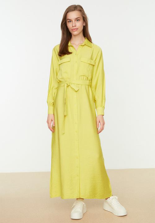 Trendyol - Modest shift dress - yellow