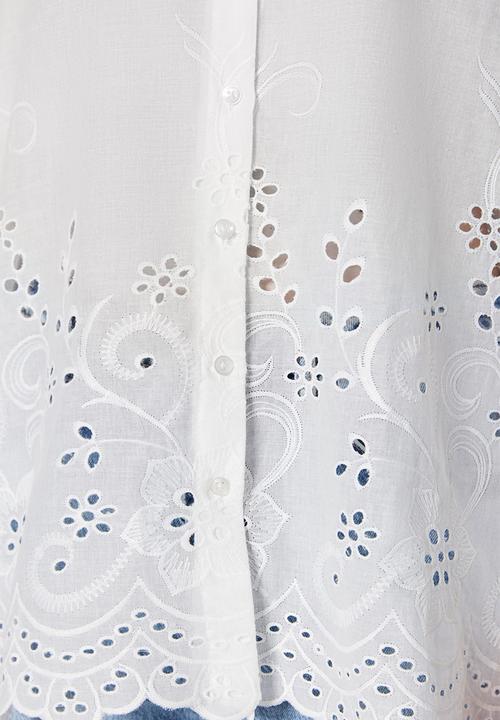 Trendyol - Modest anglaise shirt - white