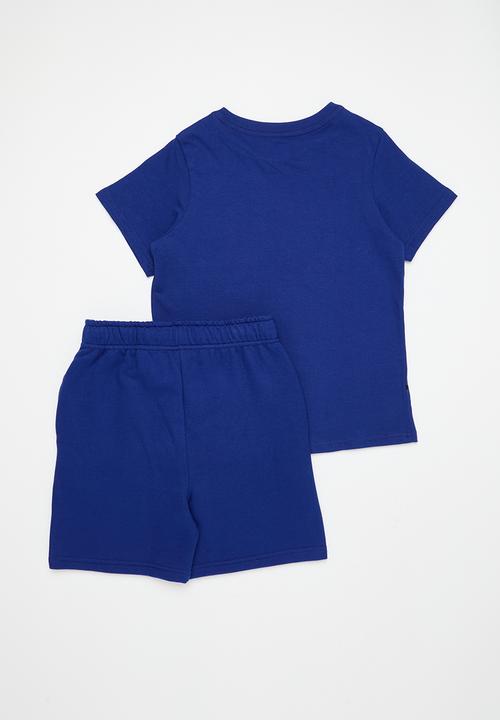 Pop Candy - T-shirt and sweat short set - royal blue