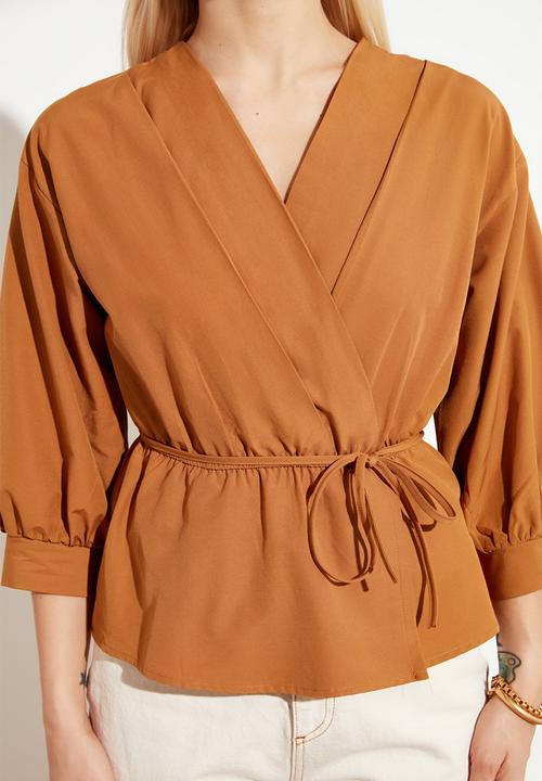 Trendyol - Wrap blouse - brown