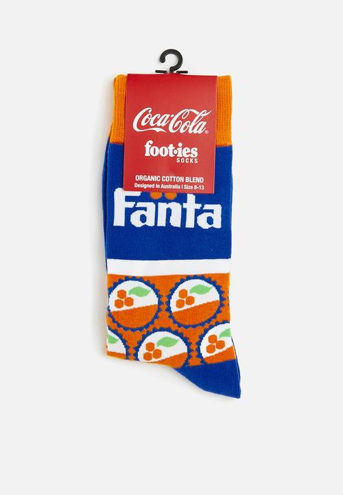 Foot-ies - Fanta sip organic cotton sock - blue & orange