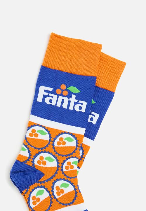 Foot-ies - Fanta sip organic cotton sock - blue & orange