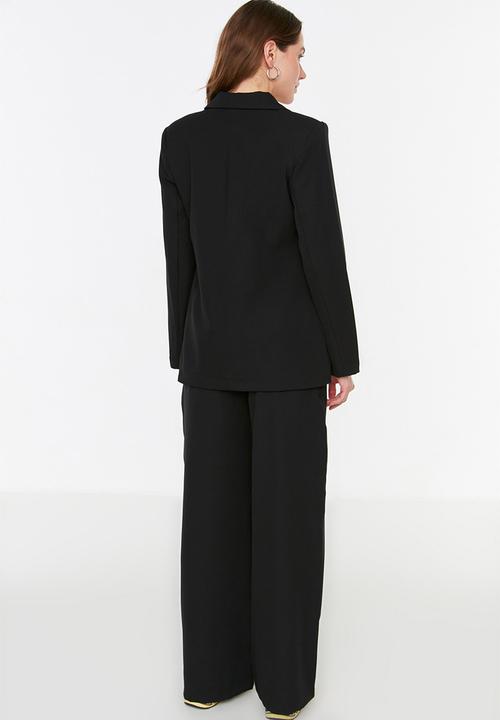Trendyol - Double breasted blazer - black