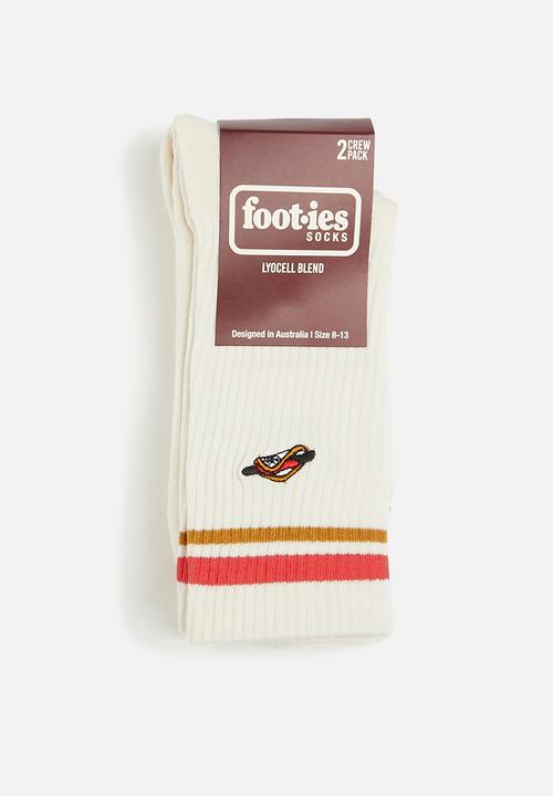Foot-ies - Hotdog with sauce socks - cream