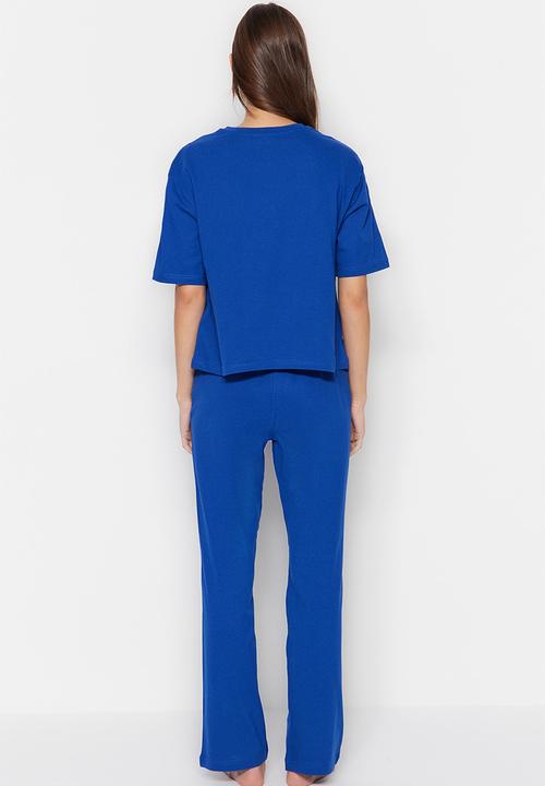 Trendyol - Cherry pajama set - blue