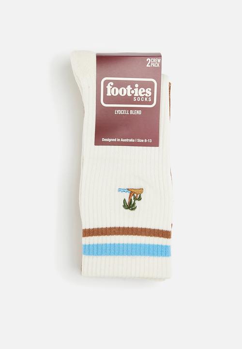 Foot-ies - Great outdoors 2 pack - cream/coco