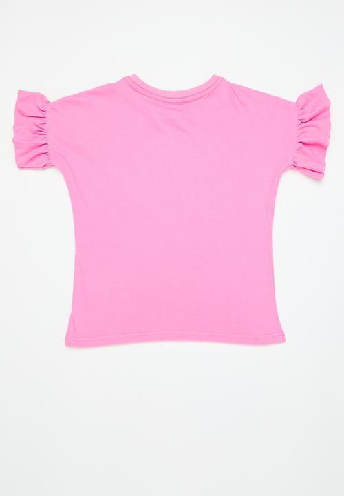 Pop Candy - 2 Pack printed tee - cerise african print 