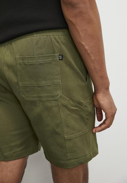 STYLE REPUBLIC - Carpenter relaxed fit workwear shorts - khaki