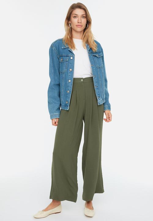 Trendyol - Modest wide leg trousers - khaki