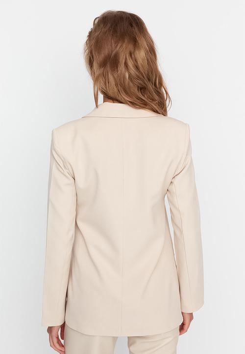 Trendyol - Double breasted blazer - stone