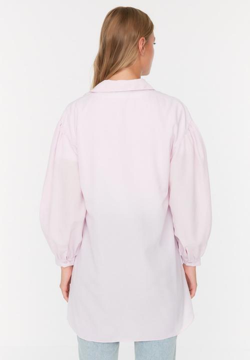 Trendyol - Modest relaxed shirt - pink