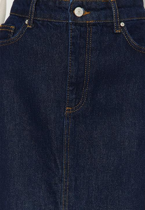 Trendyol - Denim pencil midi skirt - blue