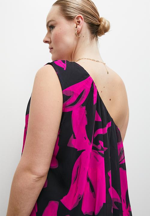 VELVET - Statement asym maxi kaftan dress - print