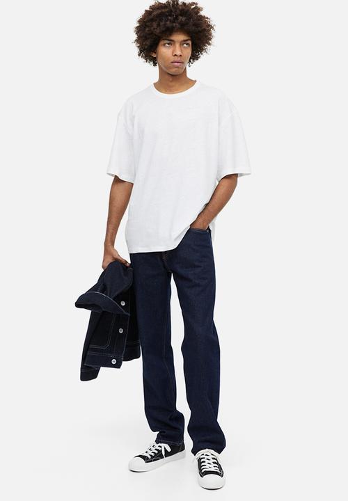 H&M - Relaxed fit linen-blend T-shirt - white