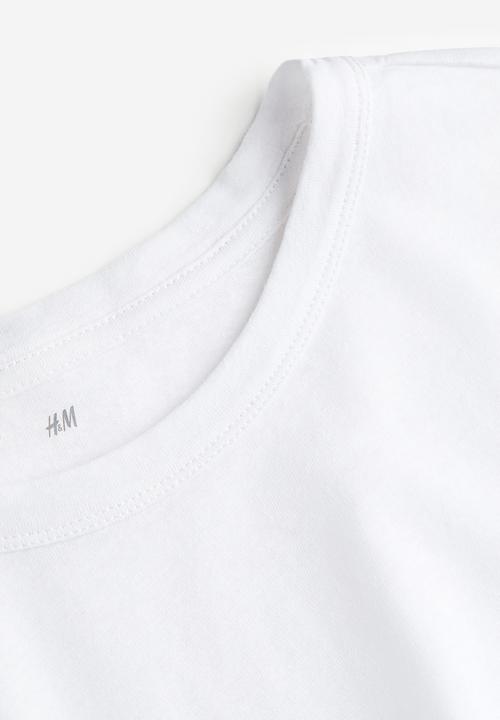 H&M - Relaxed fit linen-blend T-shirt - white