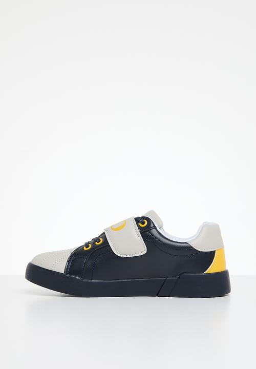 POLO - Boys velcro colour block sneakers  - navy