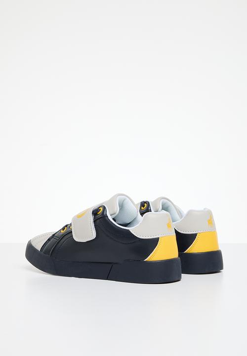 POLO - Boys velcro colour block sneakers  - navy