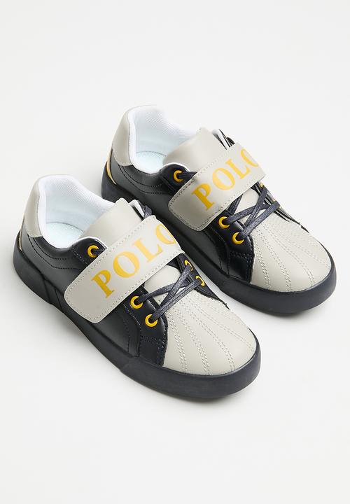 POLO - Boys velcro colour block sneakers  - navy