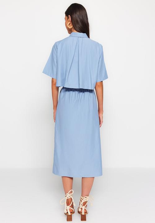 Trendyol - Midi shirt dress - blue
