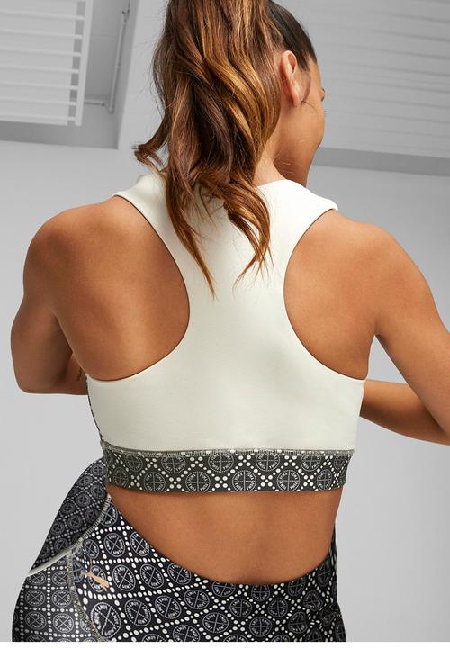 PUMA - Logo love mid impact bra - alpine snow