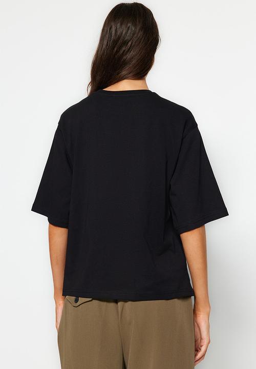 Trendyol - Relaxed tee - black