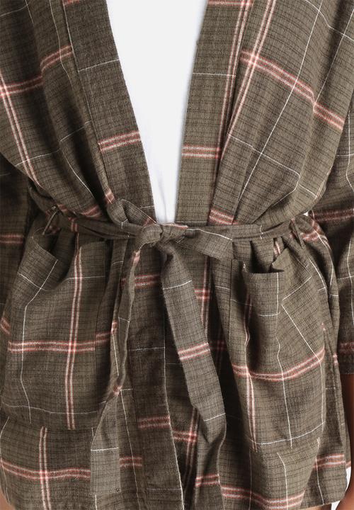 VILA - Winthercheck Kimono