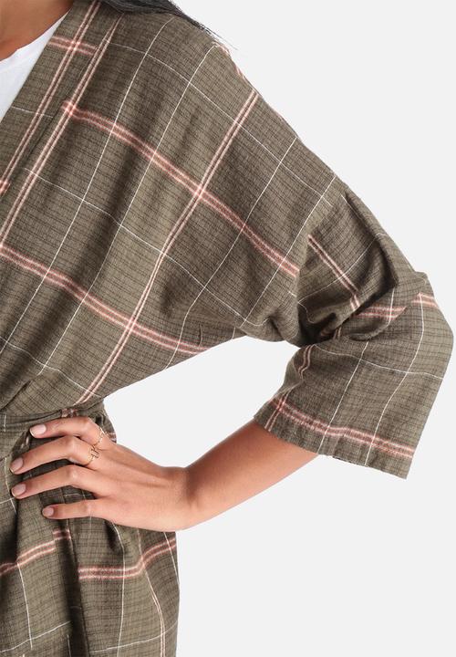 VILA - Winthercheck Kimono