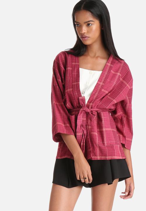 VILA - Winthercheck Kimono