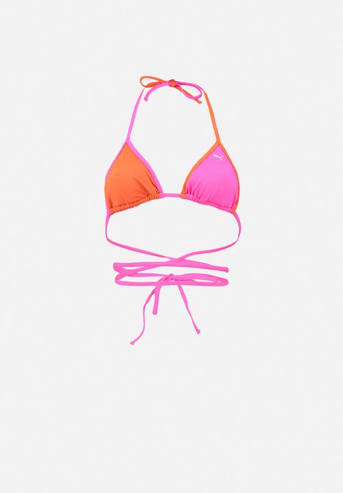 PUMA - Puma swim women wrap triangle - pink/chili