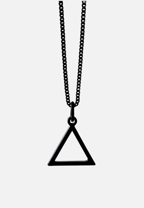 Dan Fuller Jewellery - Hollow Triangle Necklace - Black