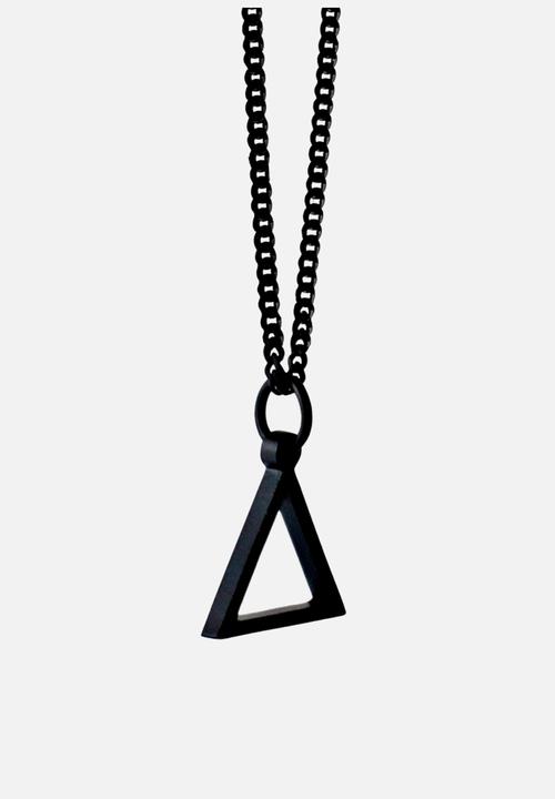 Dan Fuller Jewellery - Hollow Triangle Necklace - Black